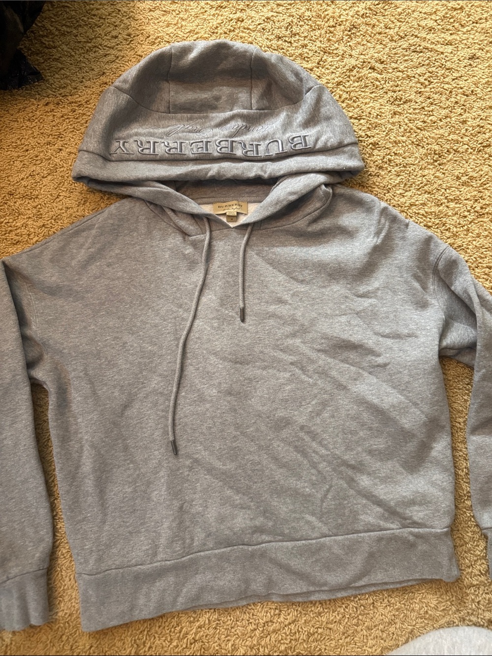 Burberry Light Grey Hooded Sweater